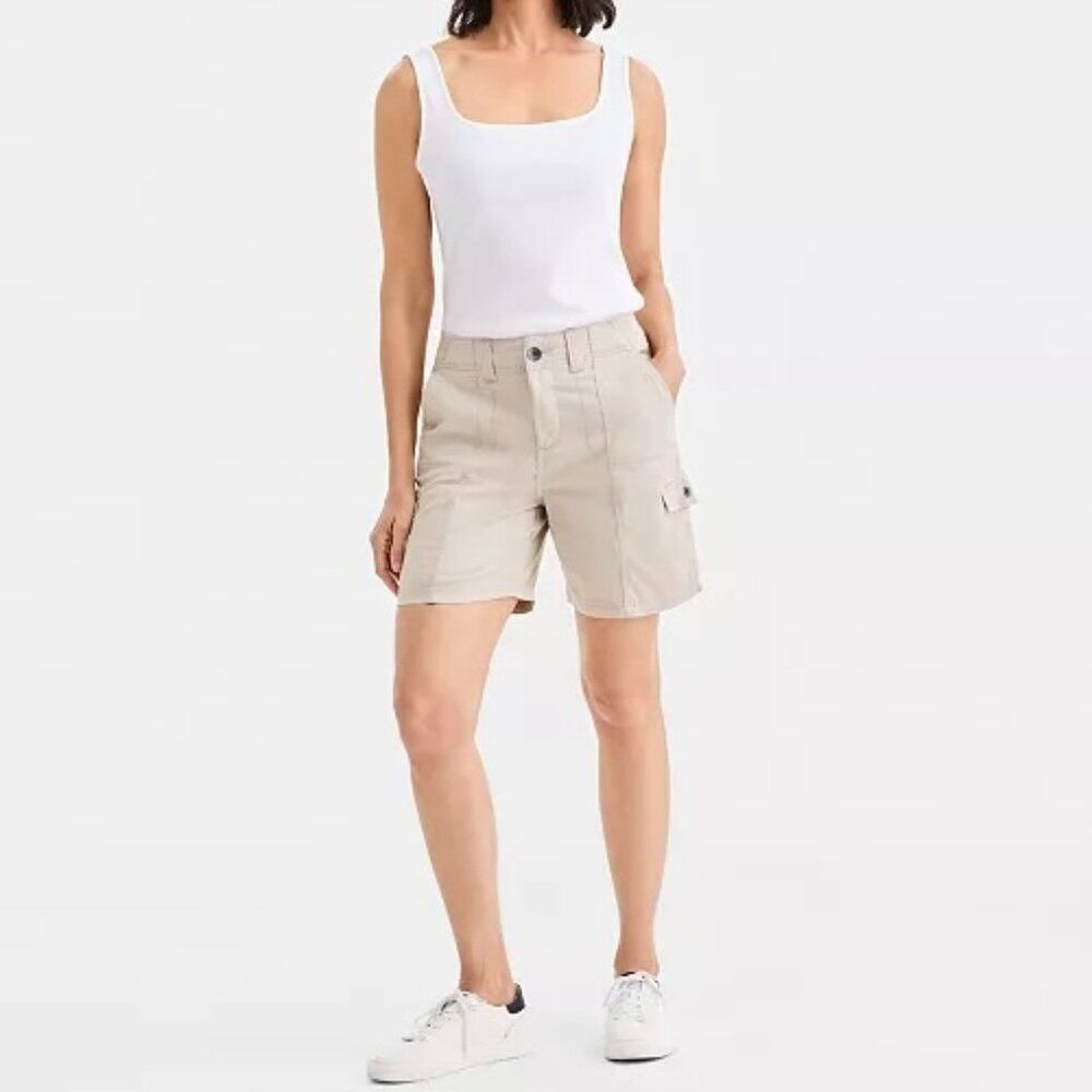 Style & Co Stonewall mid-rise comfort waist shorts, size 18
